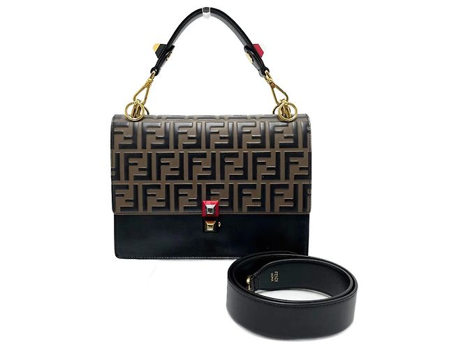 Fendi 8BT283 FF Zucca Sac à Dos 2WAY Marron