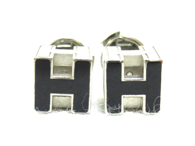 Hermès Hermes Silver Stud Earrings Silvery  ref.1472593