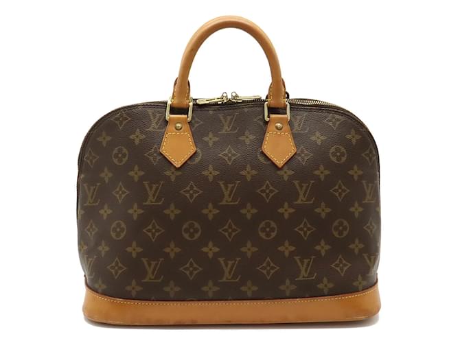 Louis Vuitton Monogram Alma Handbag Brown Patent leather  ref.1472671