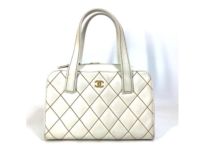 Sac Duffle Mini Vintage Chanel Blanc