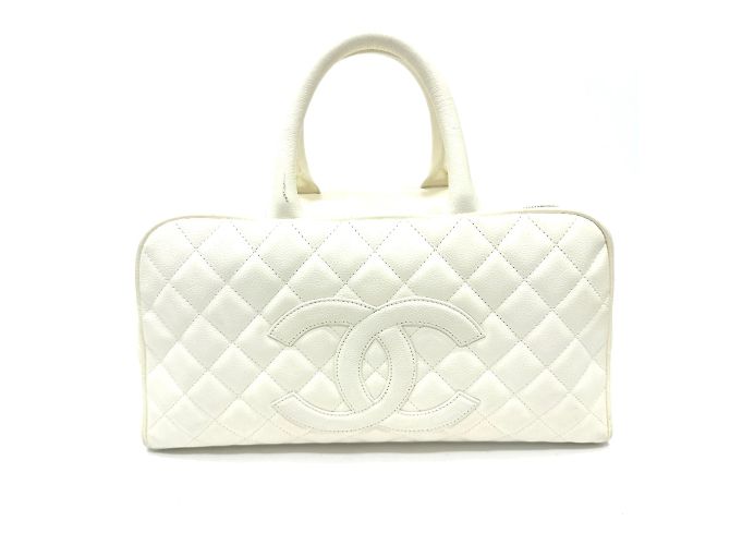 Chanel CC Mark gesteppte Handtasche Weiß