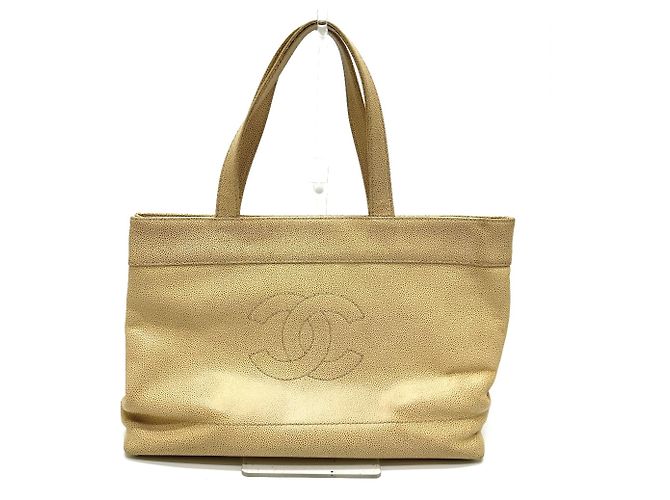Chanel Beiger Leder Tote Bag