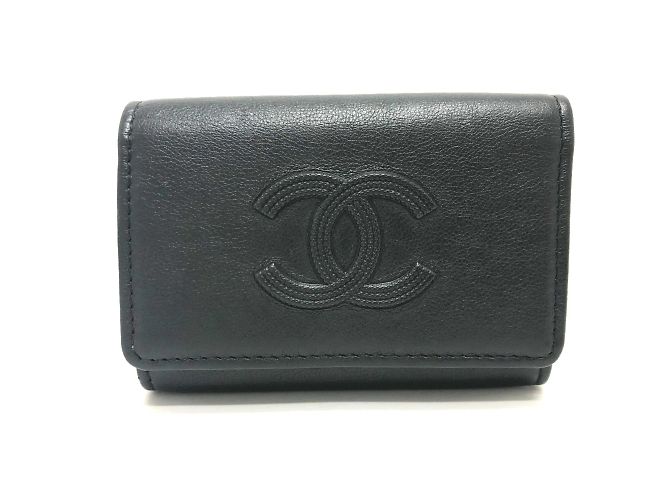 Chanel Black Leather Keycase
