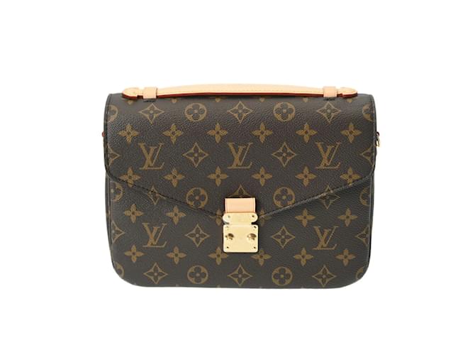 Louis Vuitton Monogram Pochette Metis MM Handbag Brown Patent leather  ref.1472897