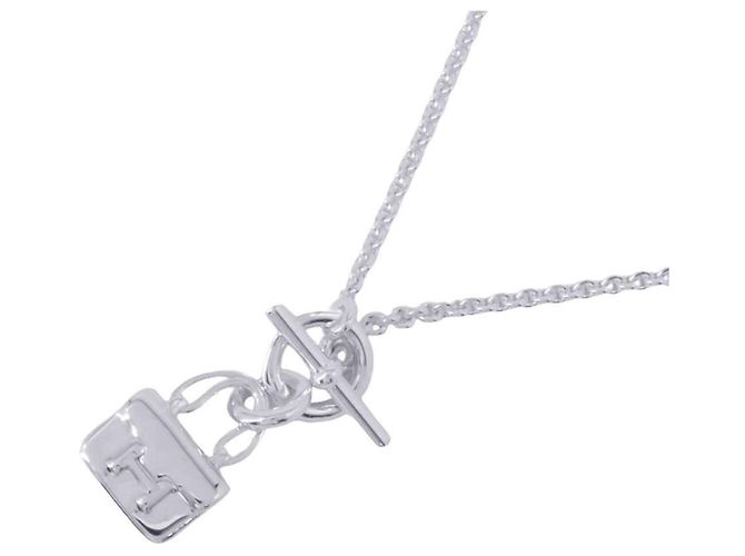 Hermès Hermes Amulett Constance Anhänger Halskette Silber