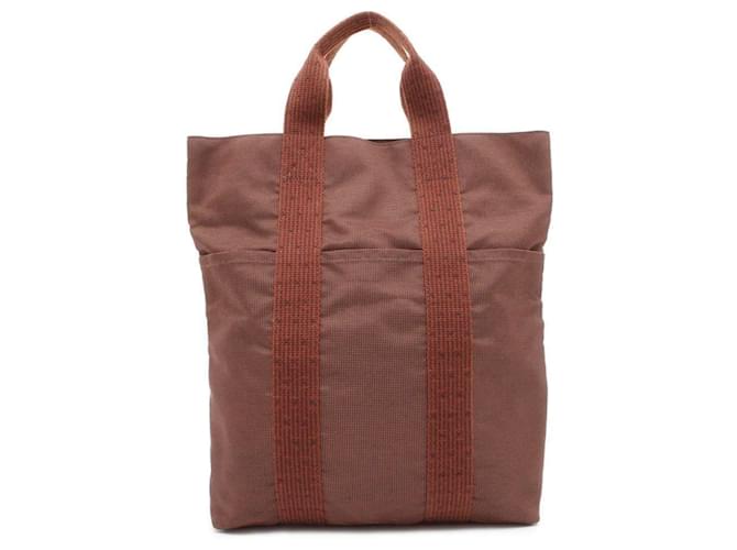 Hermès Hermes Tote Bag Air Line Cabas Canvas Brown Cloth  ref.1472924