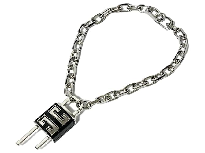 Givenchy Men's Padlock Necklace Pendant 4G Metal ref.1472946