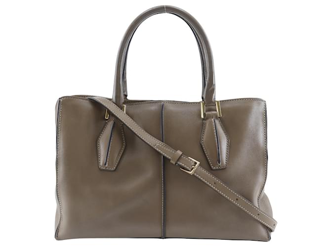 Tod's Brown Calfskin Handbag Leather  ref.1473002