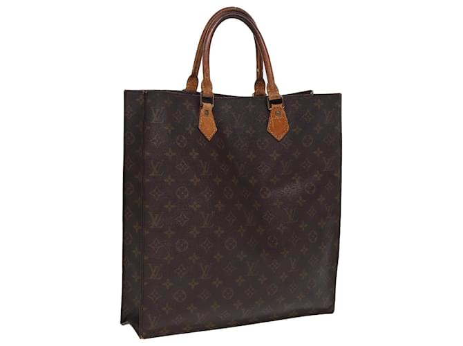 LOUIS VUITTON Sac Plat Monograma Bolsa de Mão M51140 LV Auth 80046 Lona  ref.1473076