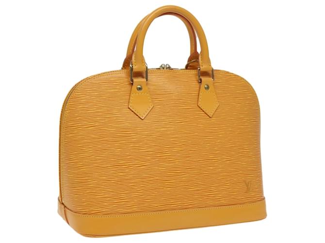 LOUIS VUITTON Sac à main Epi Alma Jaune M52149 LV Auth ep4768 Cuir  ref.1473093