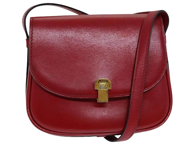 Céline CELINE Shoulder Bag Leather Red Auth 79816  ref.1473112