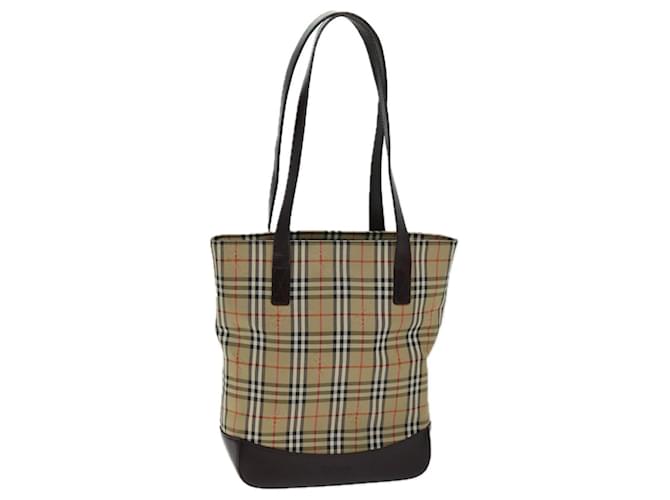 Autre Marque Burberrys Nova Check Tote Bag Canvas Beige Auth ep4730 Cloth  ref.1473156