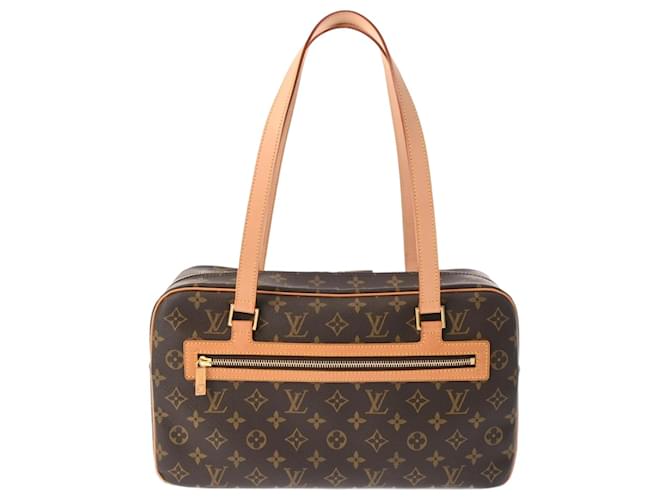 Bolsa Tote Monogram Cite GM Louis Vuitton Marrom Couro envernizado  ref.1473231