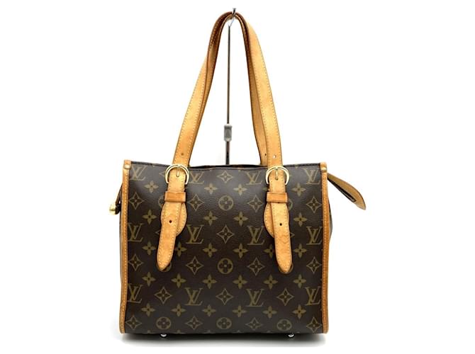 Popincourt Au Tote Bag von Louis Vuitton Braun Lackleder Leinwand Kunststoff  ref.1473251