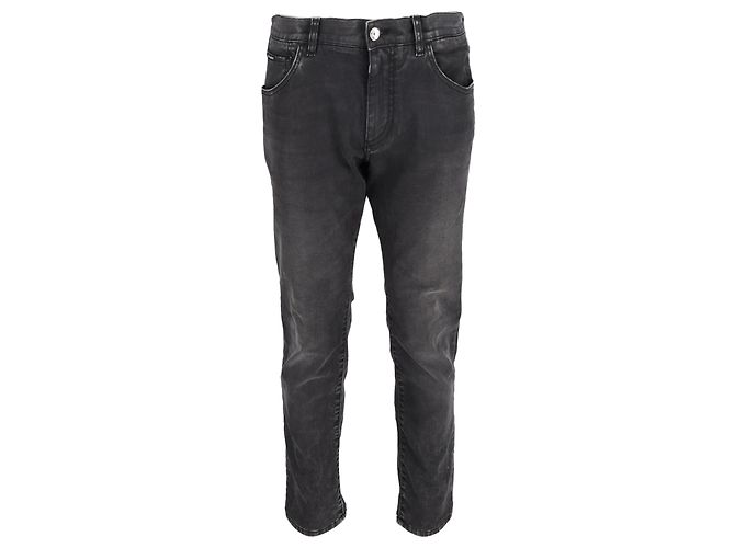 Dolce & Gabbana Straight Leg Jeans in Grey Denim
