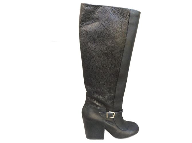 Robert Clergerie Barry Lederstiefel schwarz