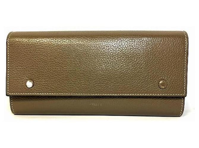 Autre Marque Celine Large Flap Leather Wallet 101673AFE ref.1477899 Joli Closet