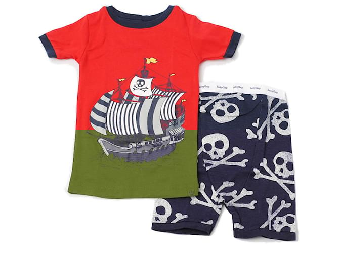 Autre Marque GAP Kids Boys Pajama Set Red/Navy Cotton  ref.1478020