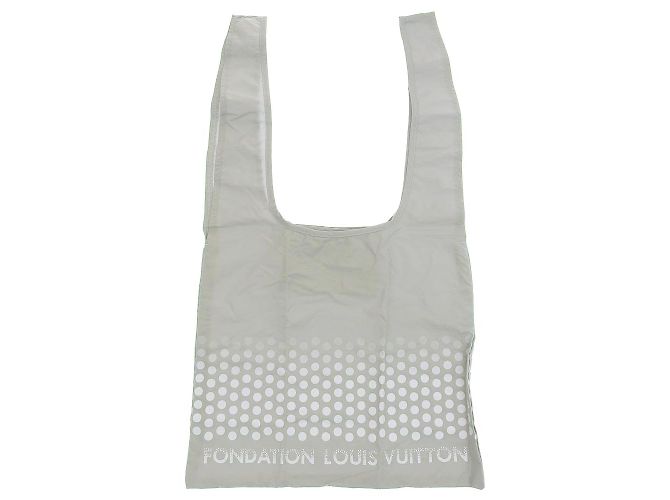 Louis Vuitton Eco Bag Nylon Polyester Dot Pattern Grey