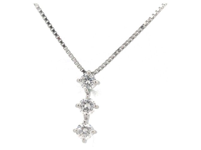 Autre Marque Platin-Diamant-Trilogie-Halskette PT900