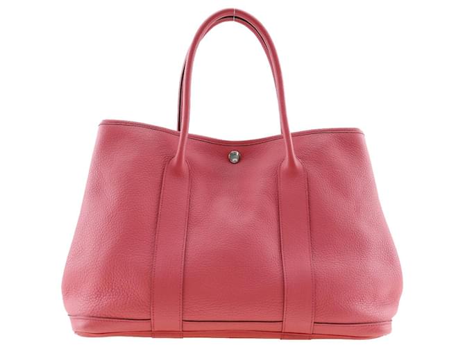 Hermès Sac à épaule en cuir Hermes Garden Party PM en très bon état Rose  ref.1479054