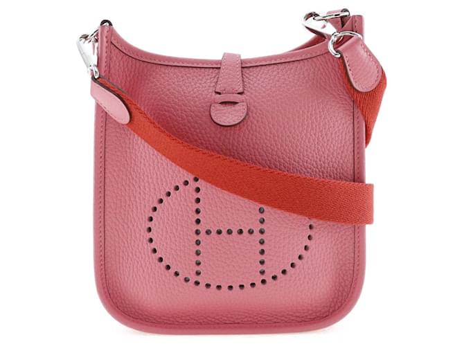 Hermès Sac à bandoulière en cuir Hermes Evelyne TPM en très bon état Rose  ref.1479069