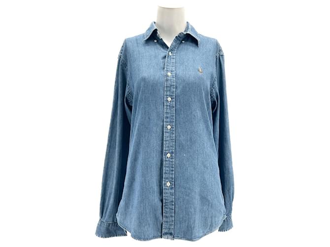 RALPH LAUREN  Tops T.International M Cotton Blue  ref.1479255