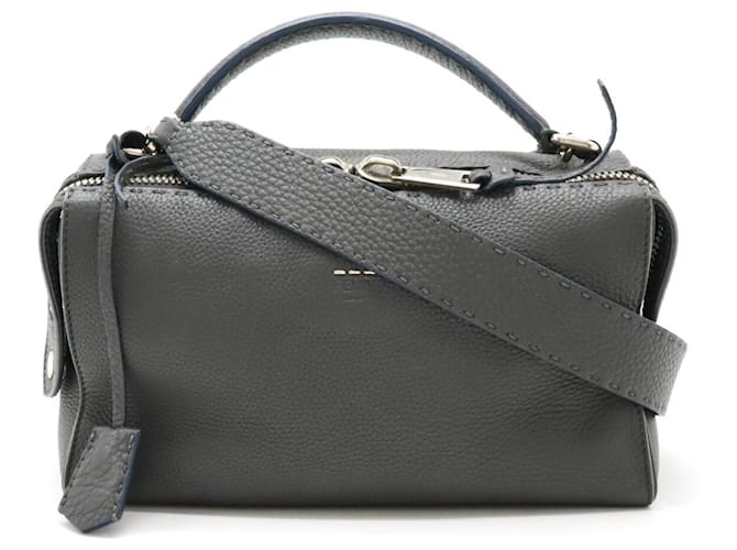 Fendi Selleria Ray Handtasche Braun Leder  ref.1479477