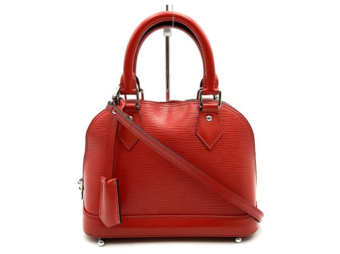 Sac à main Alma BB Louis Vuitton Cuir Rouge  ref.1479611