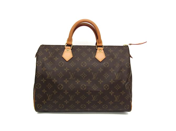 Bolsa Louis Vuitton Monogram Speedy 35 Monograma Couro envernizado  ref.1479633