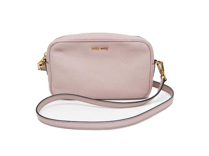 Miu Miu MADRAS 5BH056 Women's Leather Shoulder Bag Pink  ref.1479760