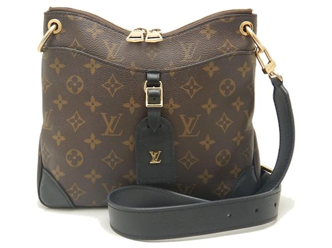 Borsa a Spalla Louis Vuitton Monogram Odeon NMPM Marrone Nero Plastica  ref.1479844