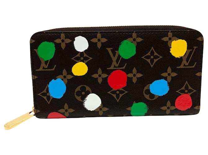 Cartera zippy Louis Vuitton Castaño Lienzo  ref.1480000