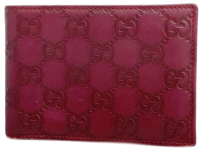 Gucci Guccissima Dark red Leather  ref.1480035