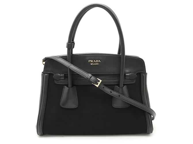 Prada Saffiano Toile Noir  ref.1480077