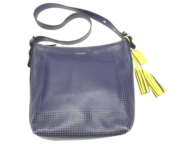 Coach Entrenador Azul marino Cuero  ref.1480155