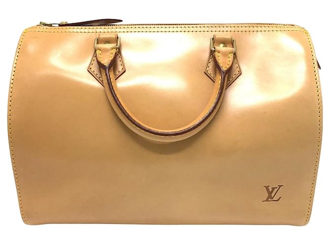 Louis Vuitton Speedy 30 Bege Couro  ref.1480236