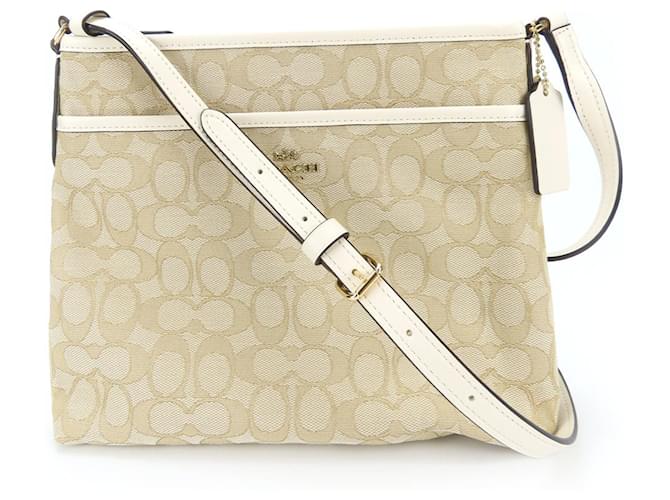 Coach Firma del entrenador Beige Lienzo  ref.1480349