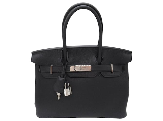 Hermès Birkin 30 Negro Cuero  ref.1480392