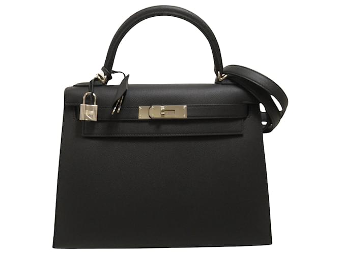 Hermès Kelly 28 Black Leather  ref.1480401