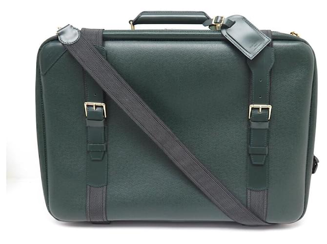 LOUIS VUITTON SATELLITE 55 TRAVEL BAG IN GREEN TAIGA LEATHER  ref.1480539