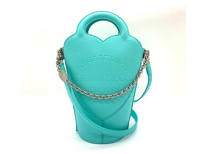 Bolsa crossbody mini de couro Tiffany & Co Azul