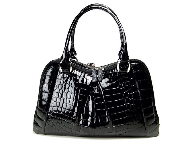 Autre Marque Sac à main en cuir de crocodile Noir