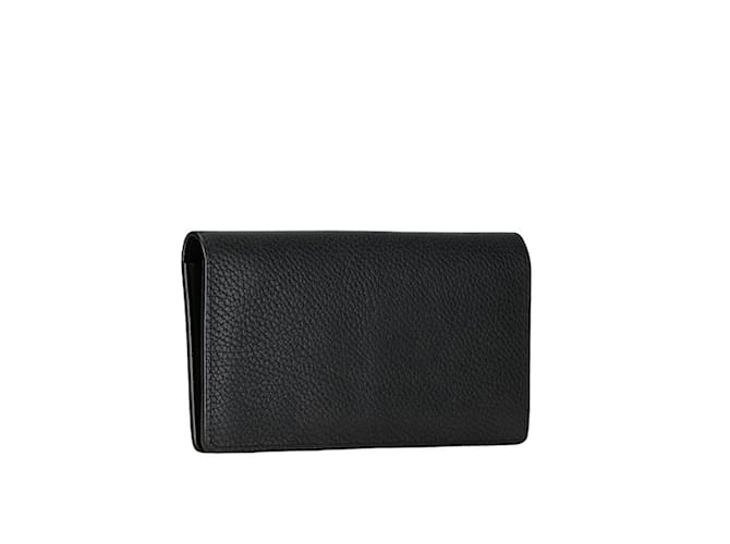 Louis Vuitton Taurillon Portefeuille Brazza Long Wallet Black Leather  ref.1482332