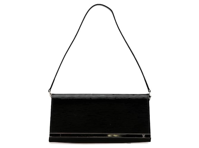 Sac à épaule Pochette Sevigne en Epi Électrique Louis Vuitton Cuir vernis Noir  ref.1482501