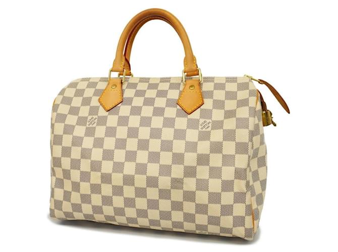 Sac à main Louis Vuitton Damier Azur Speedy 30 Blanc  ref.1482589