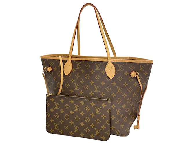 Sac tote Neverfull MM Monogram Louis Vuitton Marron  ref.1482663