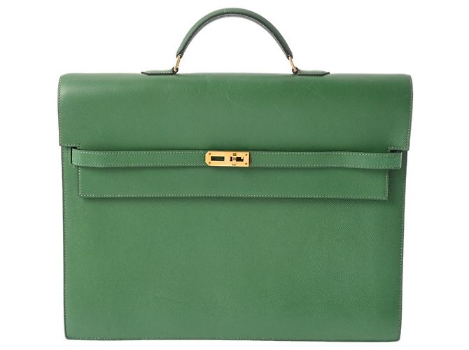 Hermès Borsa a tracolla Hermes Kelly Depeche 38 Verde