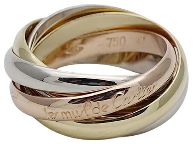 Anillo Trinity de Cartier para mujeres Dorado Oro blanco Oro amarillo Oro rosa  ref.1482714