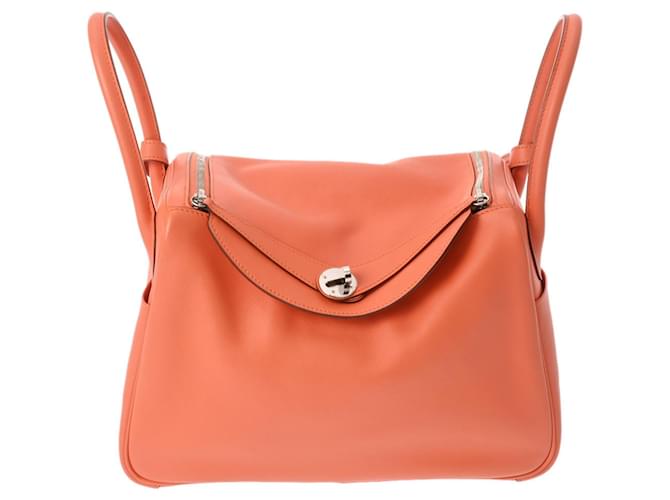 Hermès Hermes Lindy 30 Shoulder Bag in Mango Leather  ref.1482750